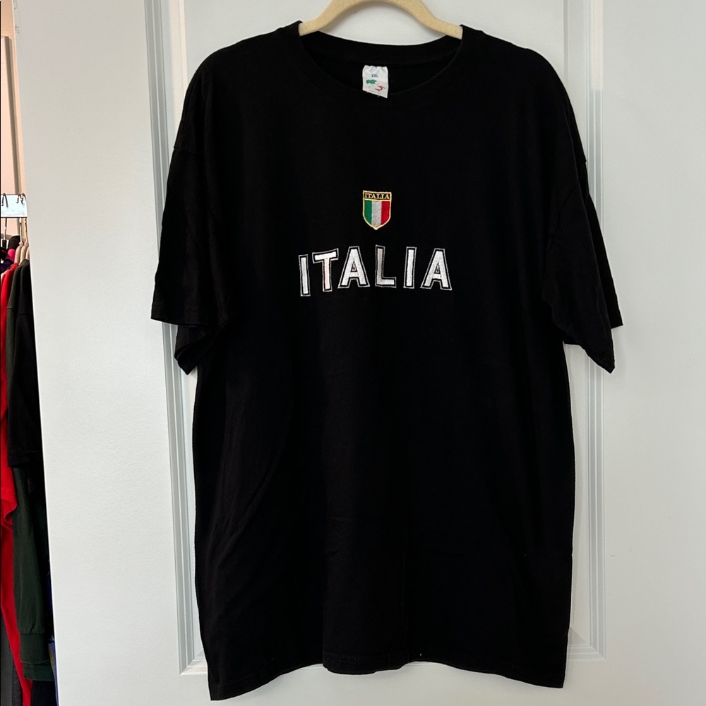Italina Black Italia Short Sleeve Tee